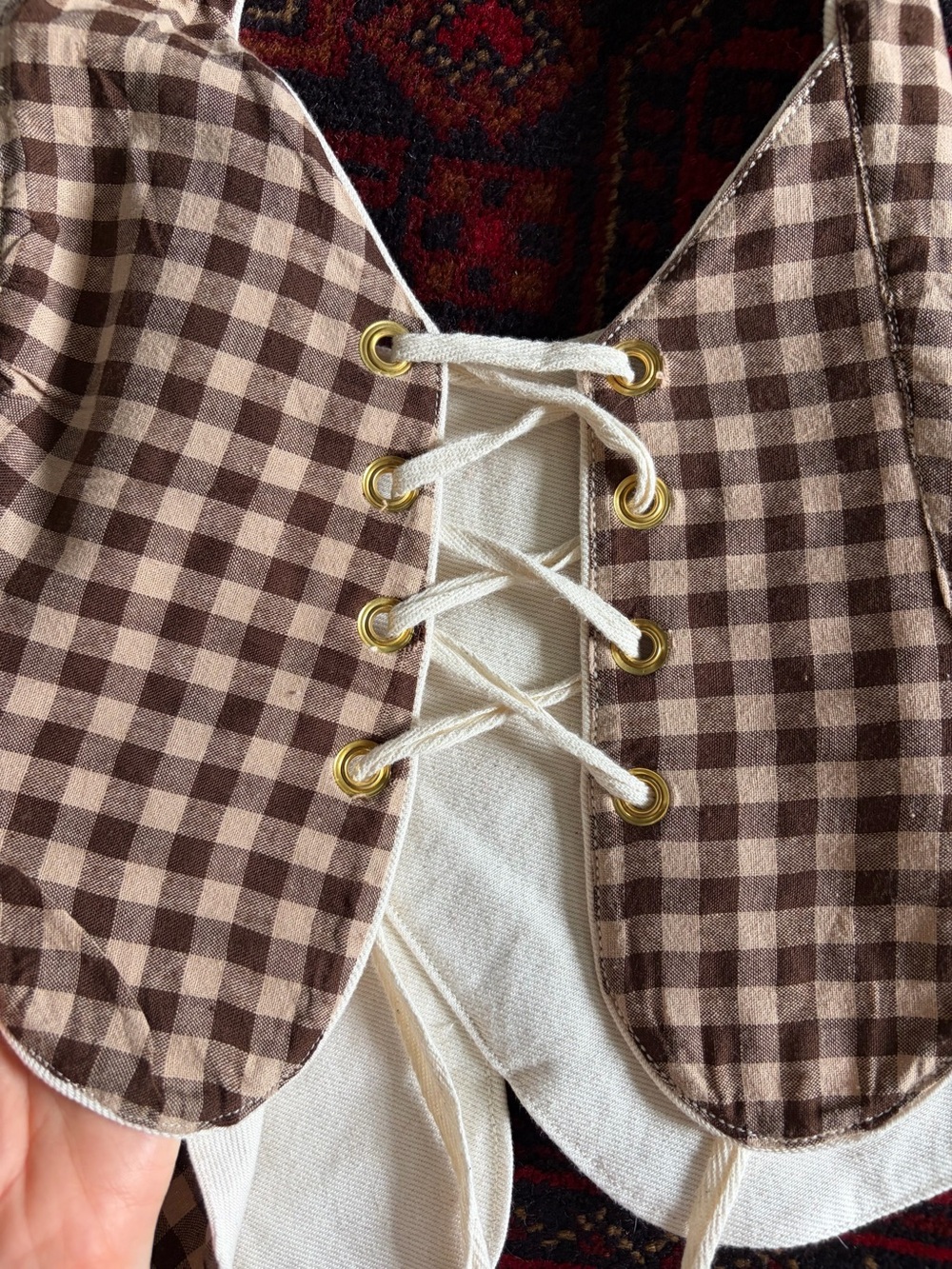 Handmade (by me!) reversible corset style top! - Picture 10 of 12